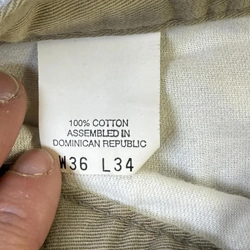 Dockers Pants Mens 36x34 D4‎ Relaxed Fit Khaki Business Pleated Beige